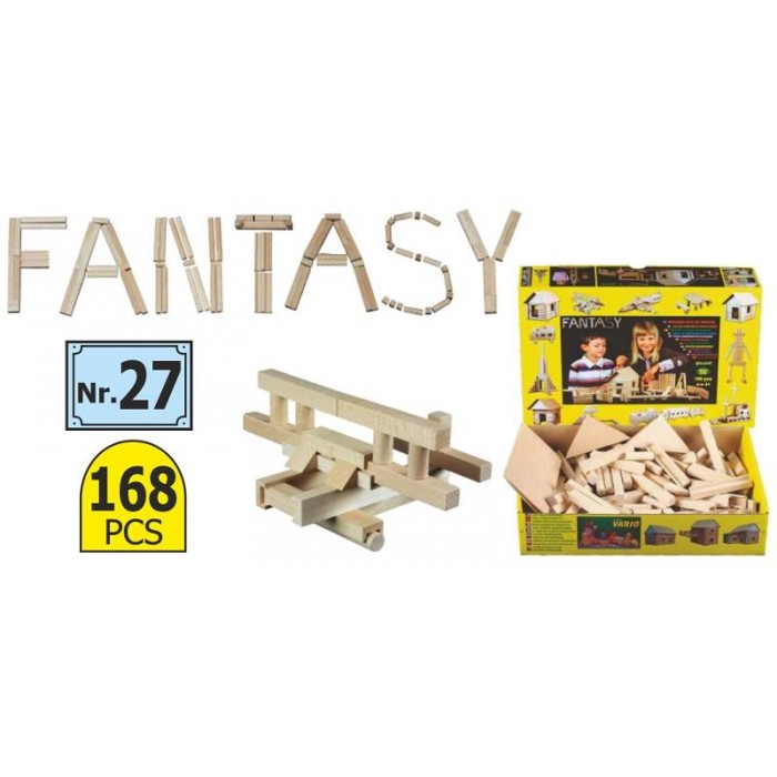 VARIO Fantasy Design Creation cuburi din lemn 168 piese Walachia